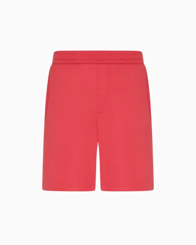 Armani Exchange Basic Bermuda In Stretch Fabric In Red