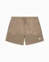 Armani Exchange Beachwear Boxers In Beige