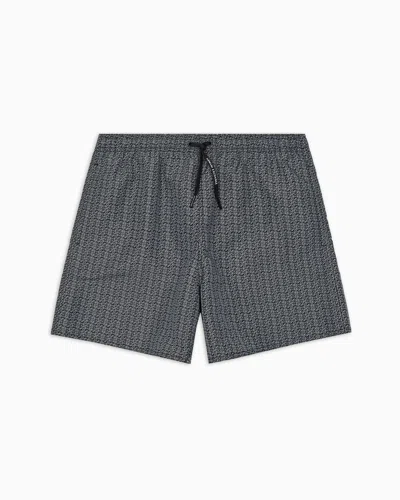 Armani Exchange Beachwear Boxers In Black