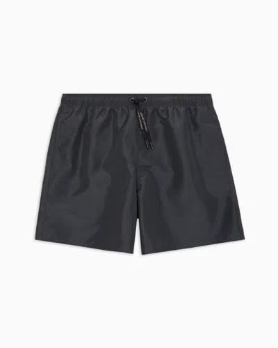 Armani Exchange Beachwear Boxers In Blue