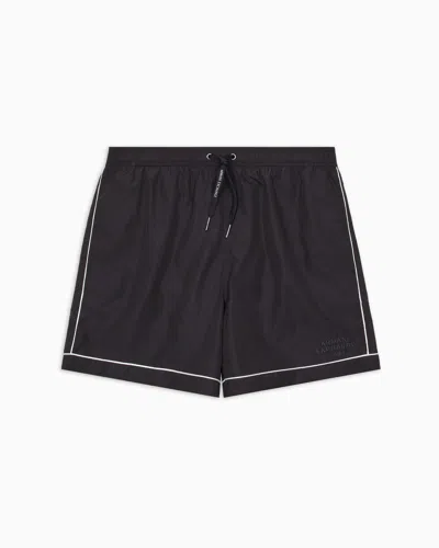 Armani Exchange Beachwear Boxers In Navy Blue