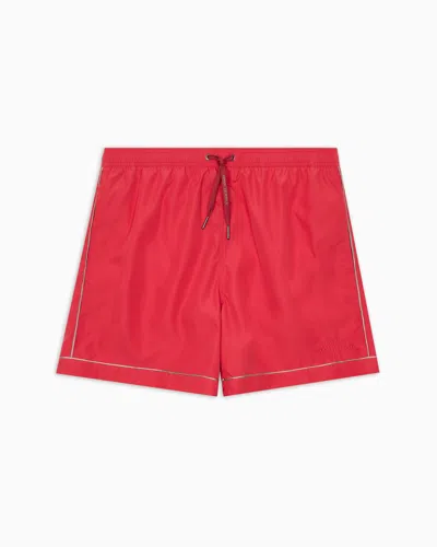 Armani Exchange Beachwear Boxers In Red