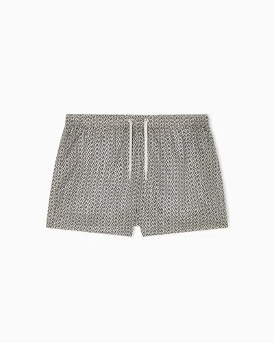 Armani Exchange Beachwear Boxers In Animal Print