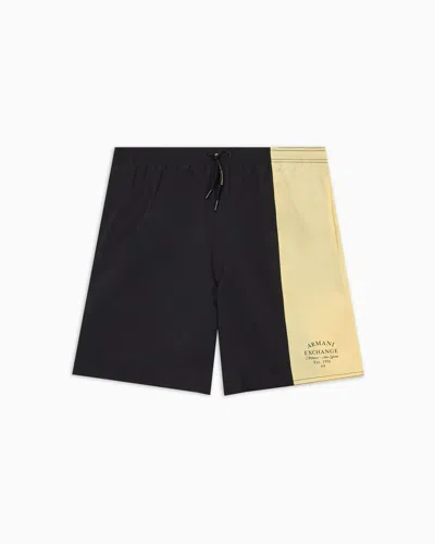 Armani Exchange Beachwear Boxers In Two-tone