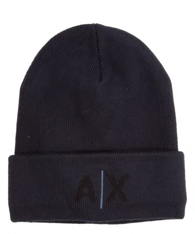 Armani Exchange Beanie In Blue
