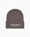Armani Exchange Beanie Hat Milano / New York Asv In Gray