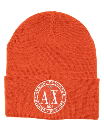 Armani Exchange Beanie In Red