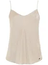 Armani Exchange Beige Camisole Top In Brown