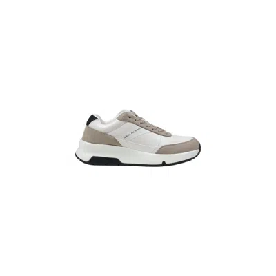 Armani Exchange Beige Polyester Sneaker In White