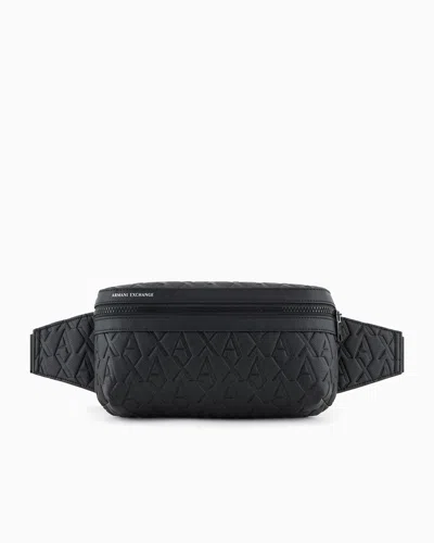 ARMANI EXCHANGE ASV ALLOVER LOGO BUM BAG