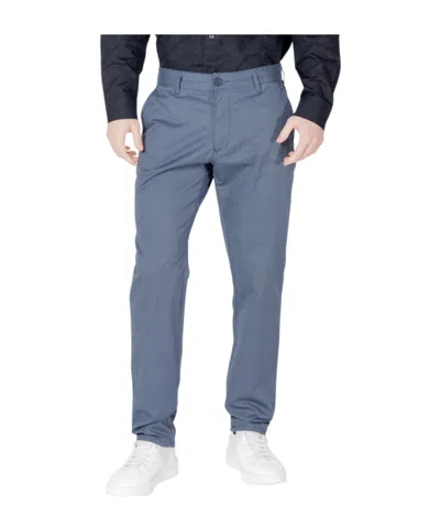 Armani Exchange Belt Loop Casual Pants In Blue