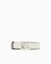 Armani Exchange Belt With Square With Logo In Gray