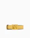 Armani Exchange Belt With Square With Logo In White