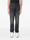 Armani Exchange Belt-loop Buttoned Jeans In Gray