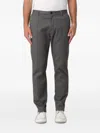 Armani Exchange Belt-loop Buttoned Trousers In Gray