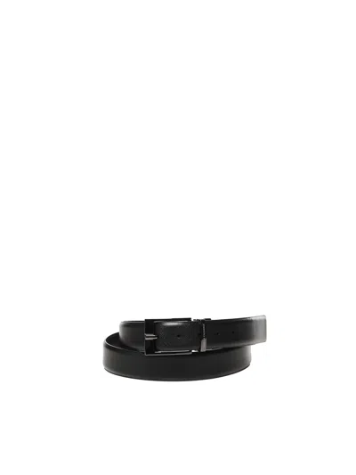 Armani Exchange Reversible Leather Belt In Multi