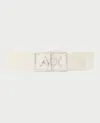 Armani Exchange Belts In White