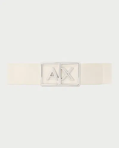Armani Exchange Belts In Bianco Neutri
