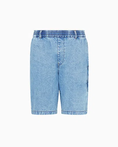 Armani Exchange Bermuda Shorts In Blue