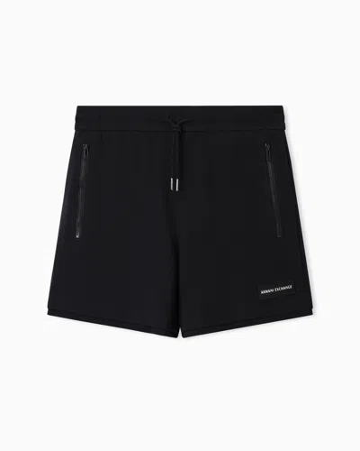 Armani Exchange Bermuda Shorts In Cotton In Black