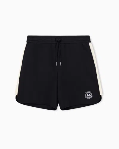 Armani Exchange Bermuda Shorts In Cotton In Black