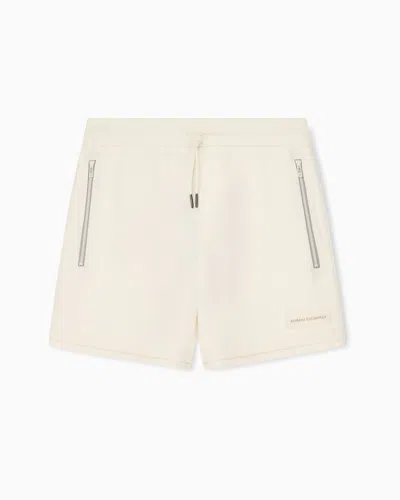 Armani Exchange Bermuda Shorts In Cotton In White
