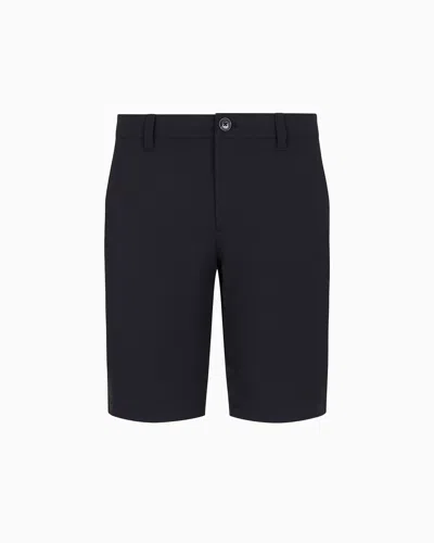ARMANI EXCHANGE BERMUDA SHORTS IN STRETCH GABARDINE