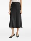 Armani Exchange Bias-cut Midi Skirt In Black