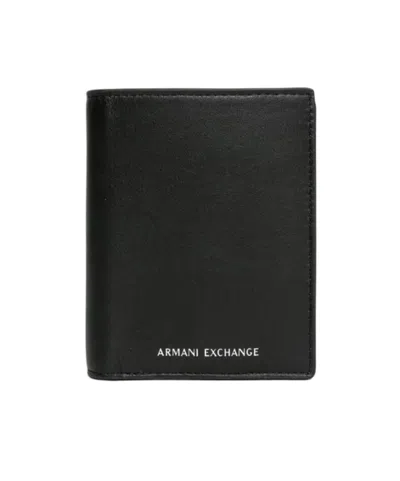 Armani Exchange Bifold Card Holder In Black