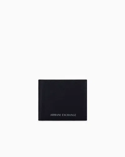 Armani Exchange Bifold Wallet With A Coin Pocket In Black
