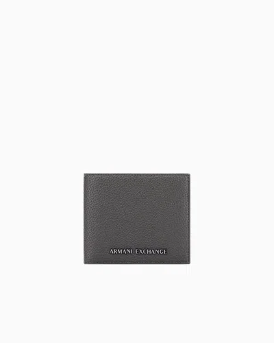 Armani Exchange Bifold Wallet With Credit Card Holder In Black