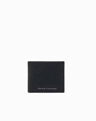 Armani Exchange Bifold Wallet With Credit Card Holder In Black