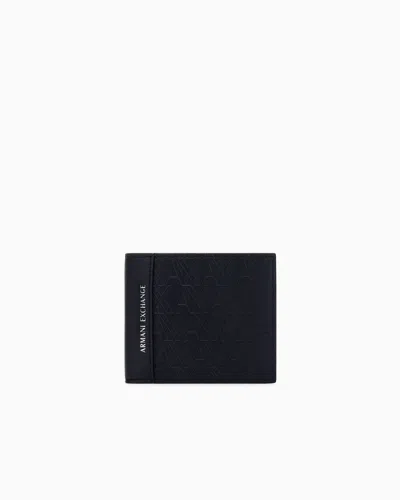 Armani Exchange Bifold Wallet With Credit Card Slots In Black