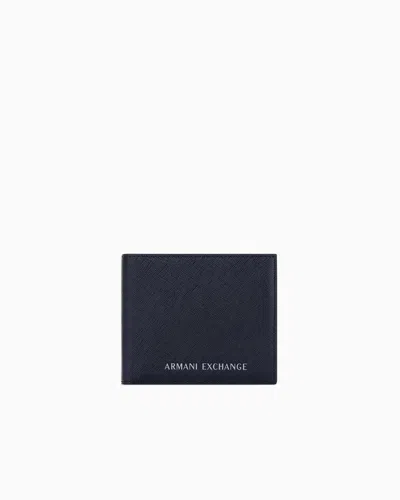 Armani Exchange Bifold Wallet With Credit Card Slots In Black