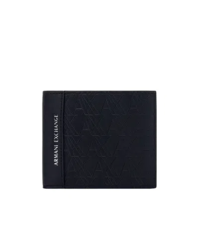 Armani Exchange Bifold Wallet With Credit Card Slots In Black