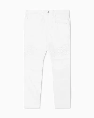 Armani Exchange Biker Slim Fit Five Pockets In White