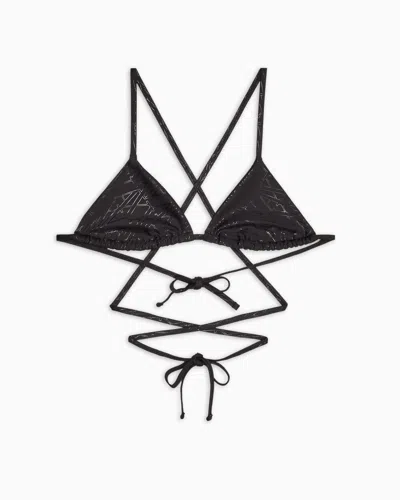 Armani Exchange Bikini Tops In Black