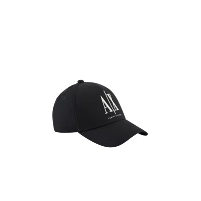 Armani Exchange Black Cotton Cap (baseball Hat)