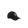 Armani Exchange Black Cotton Caps Baseball Hat In Gold