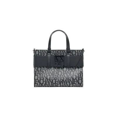 Armani Exchange Black Cotton Handbag