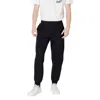Armani Exchange Black Cotton Joggers Workout Pant In Black