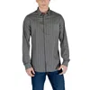 Armani Exchange Black Cotton Shirt In Gray