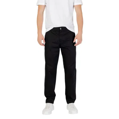 Armani Exchange Black Cotton Skinny Pants In Neutral