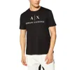 Armani Exchange Text Logo T-shirt In Black