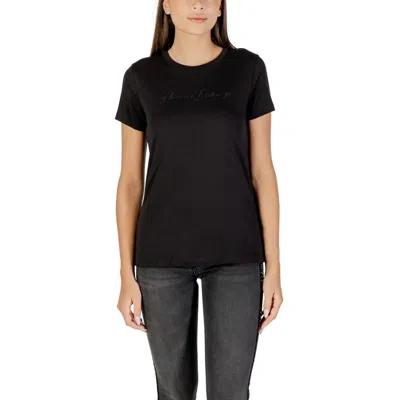 Armani Exchange Black Cotton T-shirt