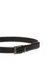 Armani Exchange Black Cow Leather Belt
