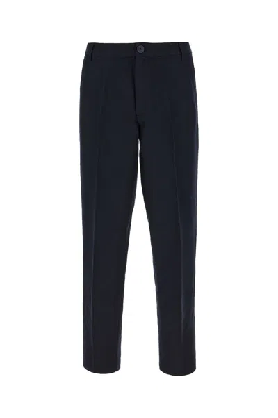 Armani Exchange Black Linen Blend Pants In 1583