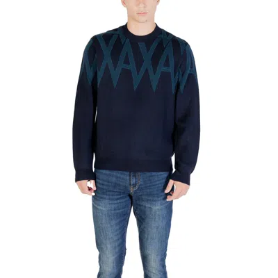 Armani Exchange Black Marabou Sweatshirt In Blue