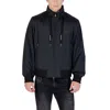 Armani Exchange Black Polyamide Bomber In Black
