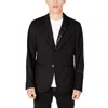 Armani Exchange Black Polyester Blazer In Blue